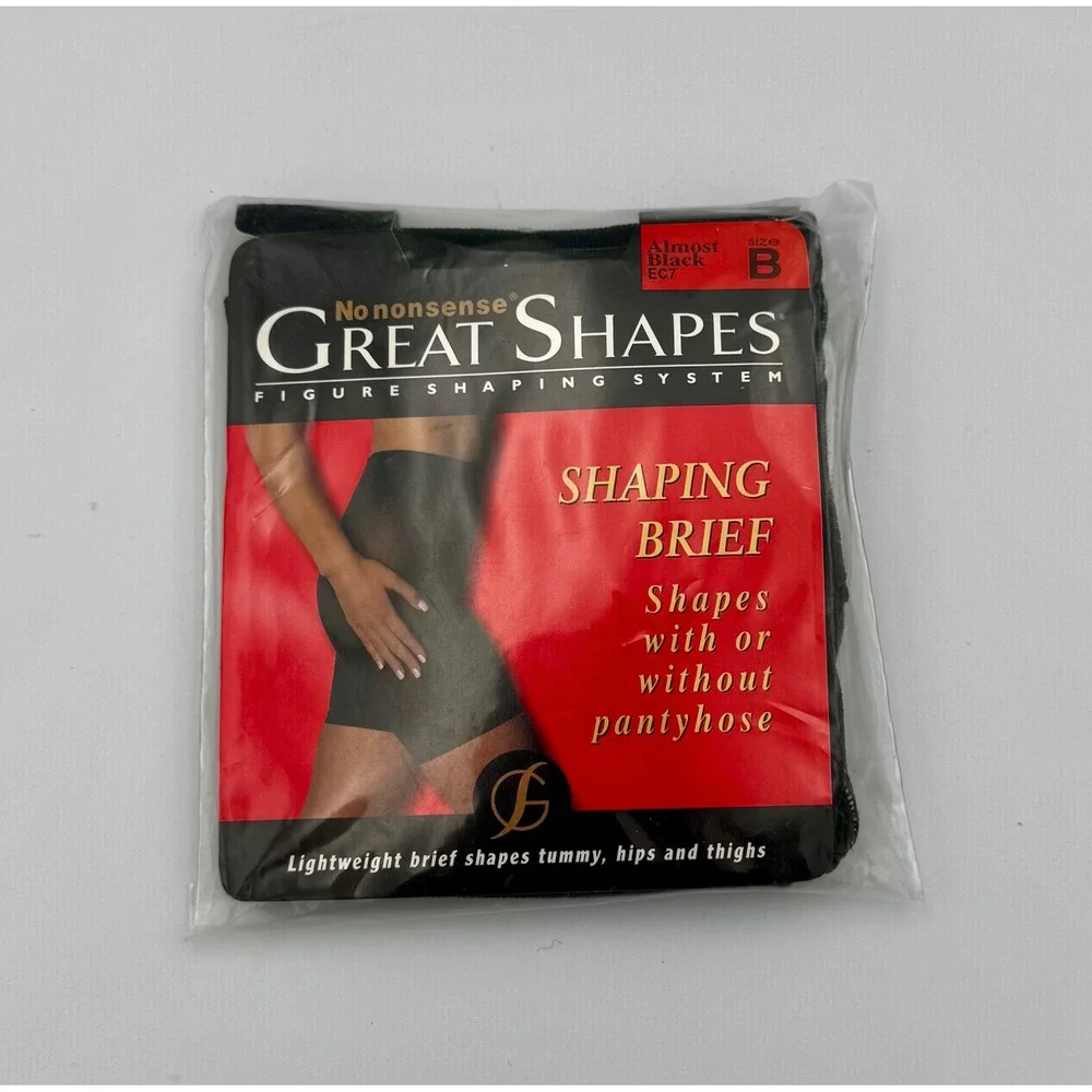 No Nonsense Great Shapes Vintage Shaping Brief Size B Almost Black